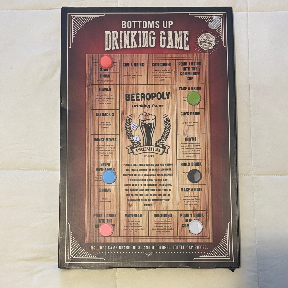 Drinking Game - Fun Home Game with Colorful Pieces